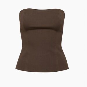 Aritzia - Ten by Babaton “Visha Bustier” Tube Top (size 10, a rich mocha brown)